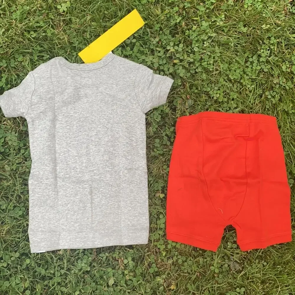 NWT Baby GAP Toddler Pajama Set Van Graphic Tee & Red Shorts (SZ 3T)